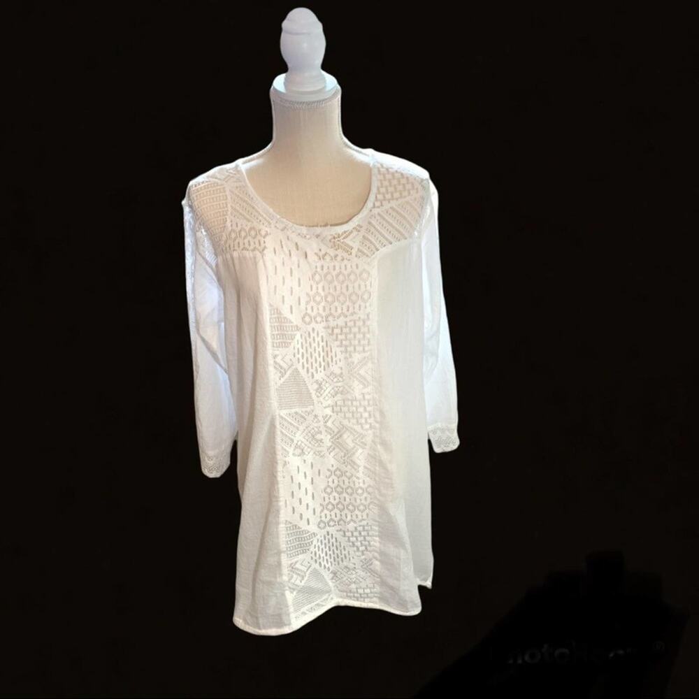 Anandas Collection Open Knit Tunic Size Medium